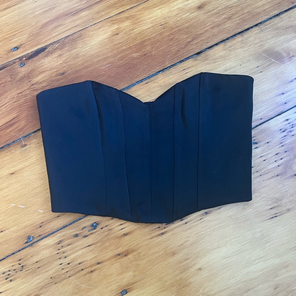 Zara Black Strapless Corset Top - New with tags - Size small